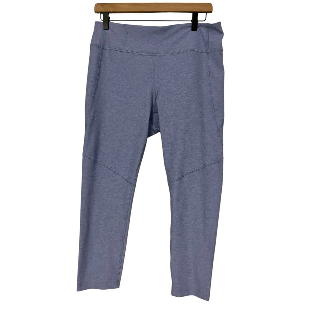 Outdoor Voices Womens Blue Lilac 3/4 Warmup Leggings Size XL